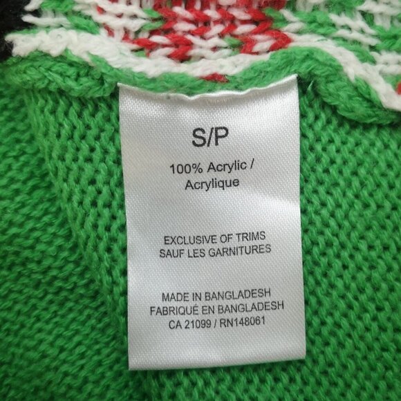 Ardene Ladies Size Small "Gangster Wrapper" Holiday Themed Sweater - Picture 4 of 9